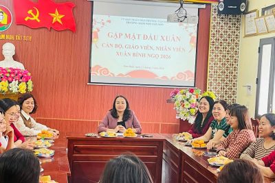 Tết trồng cây và gặp mặt đầu năm của CB-GV-Nv trường MN Tây Sơn năm 2026